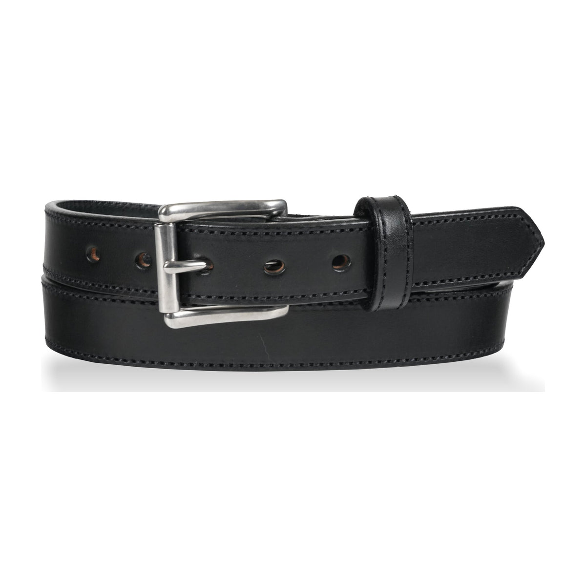 1 1/4" Stitched Leather Heavy Duty Work Belt — Black — YourTack