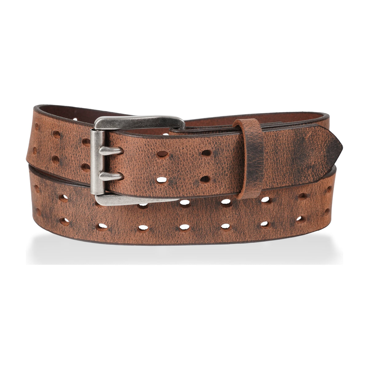 Rebel — 1.5" Double Prong Work Belt — Distressed Brown — YourTack