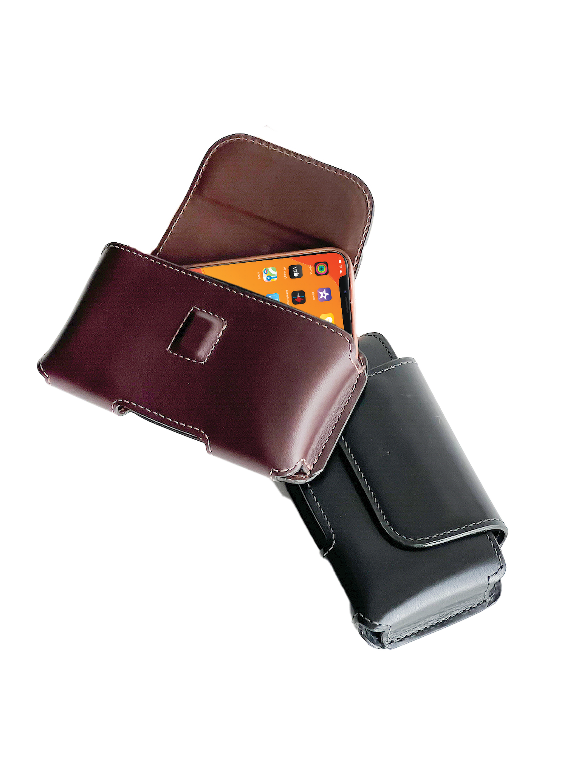 Cell Phone Leather Belt Holster Horizontal Heavy Duty Case YourTack Cell Phone Leather Belt Holster Horizontal Heavy Duty Case YourTack