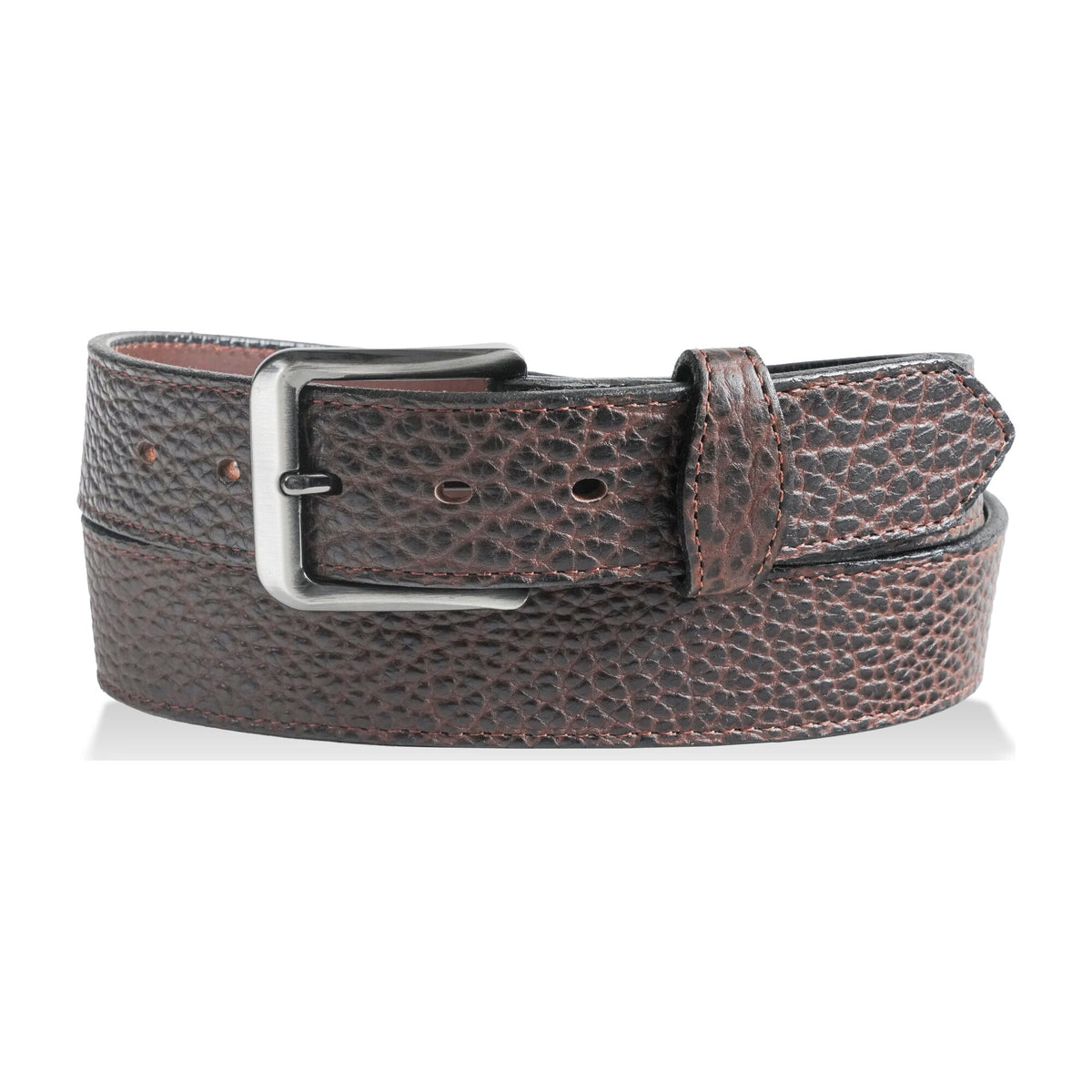 1 1/2" Classic American Bison Belt — Dark Brown — YourTack