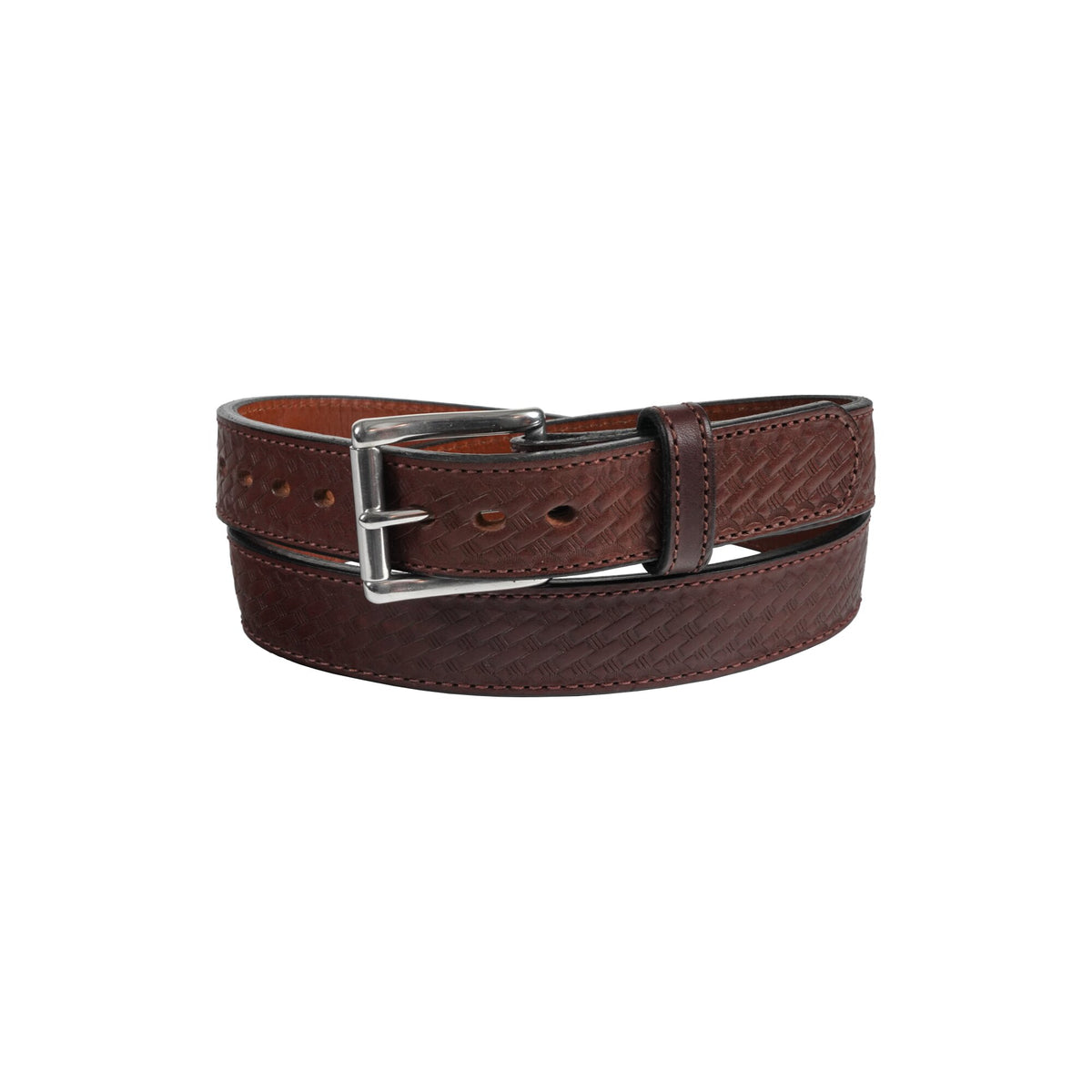 1 1/2" Embossed Steel Core Gun Belt — Dark Brown — YourTack