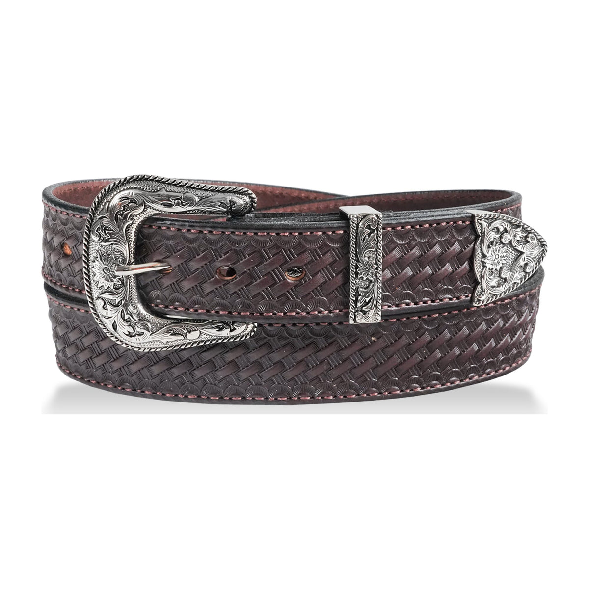 1 1/2" Western Basketweave — Dark Brown — YourTack