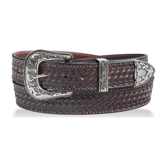 1 1/2" Western Basketweave — Dark Brown — YourTack