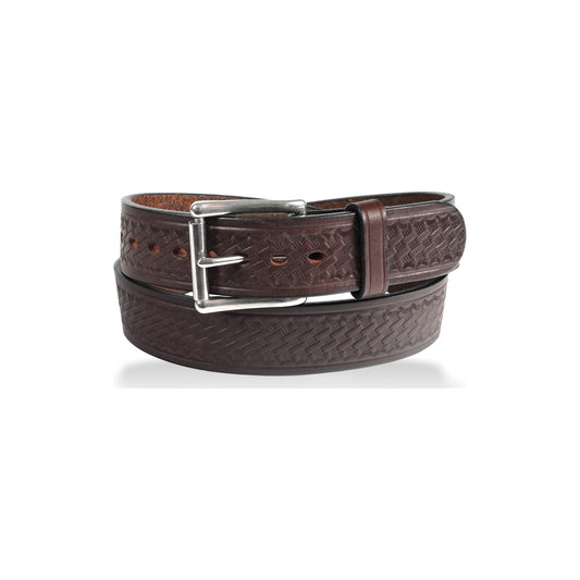 1 3/4" Basketweave Gun Belt — Dark Brown — YourTack