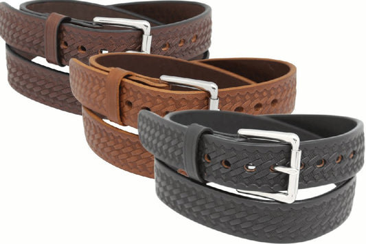 1 1/2" Basketweave Gun Belt — Dark Brown — YourTack