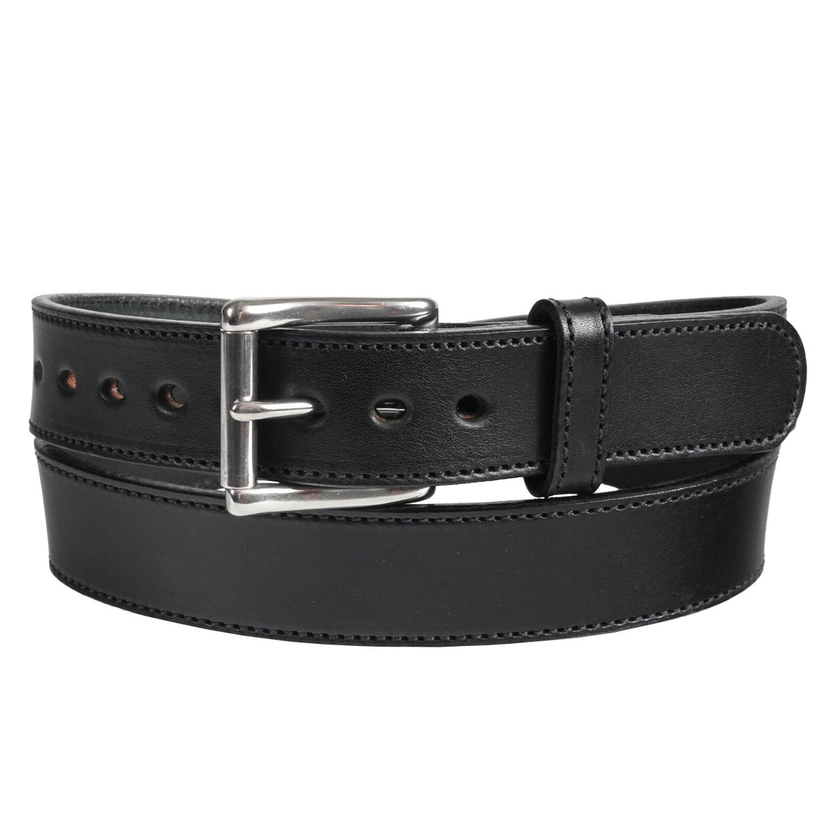 1 1/2" Stitched Gun Belt — Black