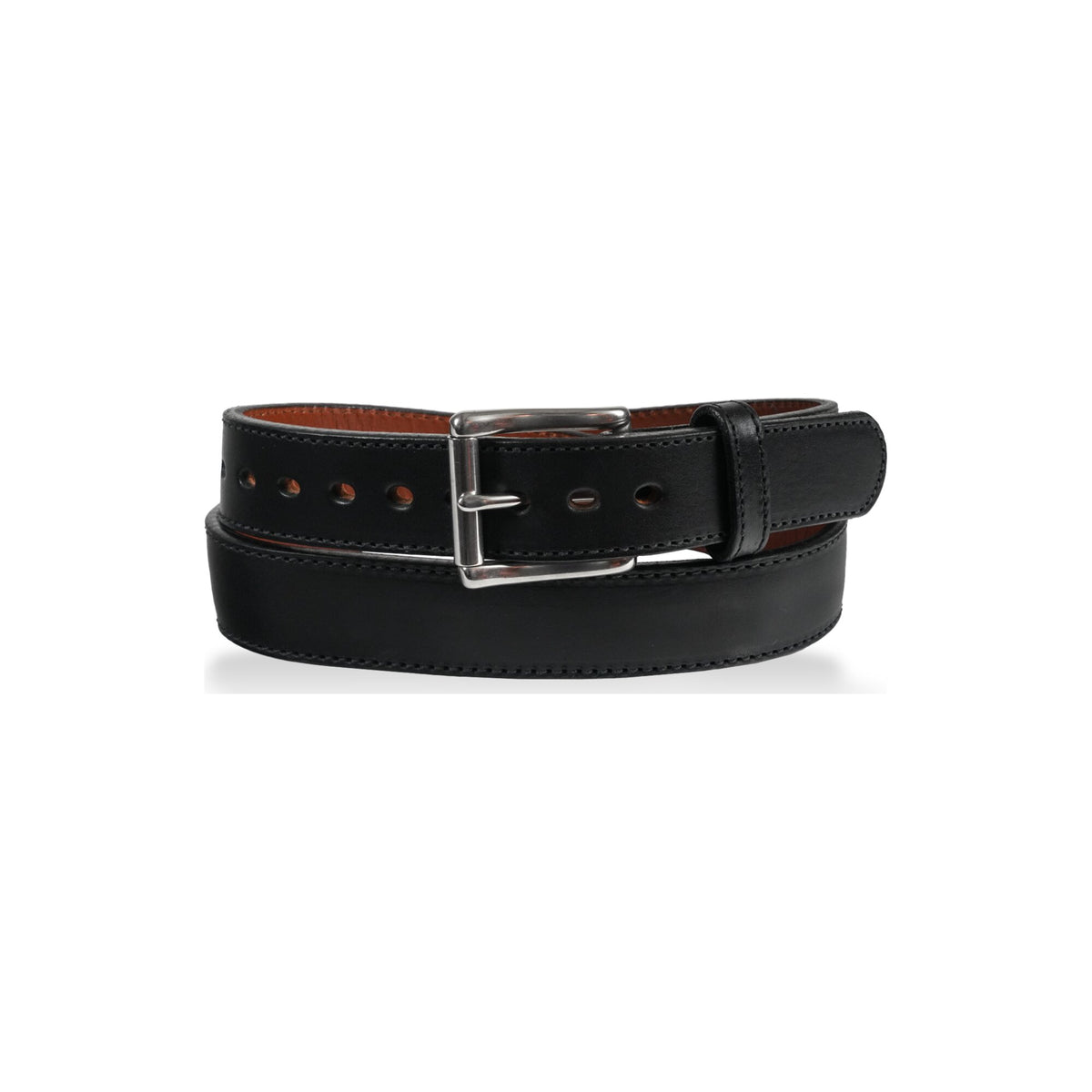 1 1/2" Stitched Steel Core Gun Belt — Black — YourTack