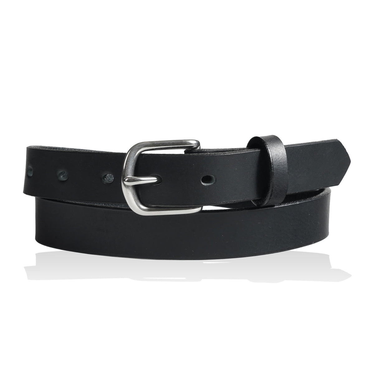 Umstead 1" classic smooth youth belt — Black