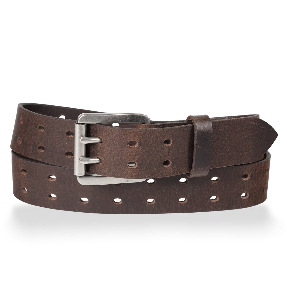 Rebel 1.5" double prong work belt — Dark Brown