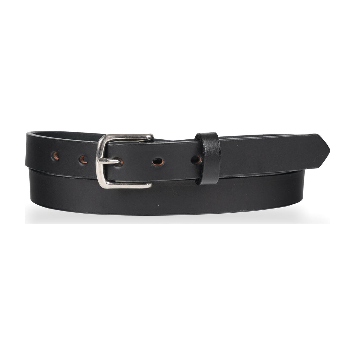 1" Plain Smooth Leather Dress Belt — Black — YourTack