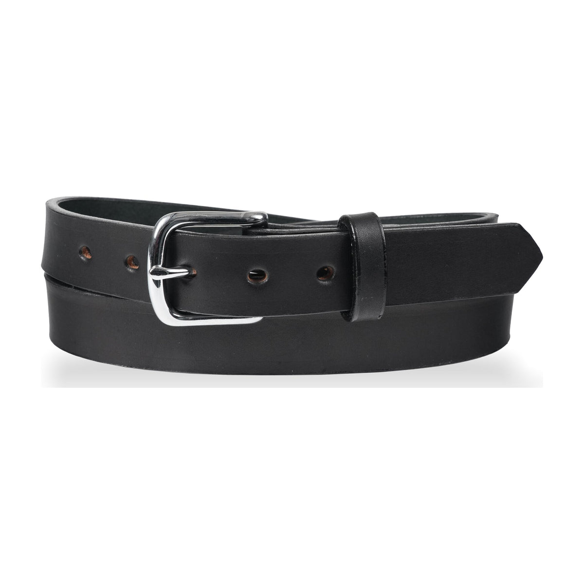 1 1/4" Plain Smooth Leather Dress Belt — Black — YourTack