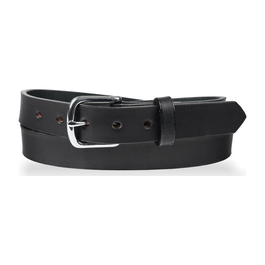 1 1/4" Plain Smooth Leather Dress Belt — Black — YourTack