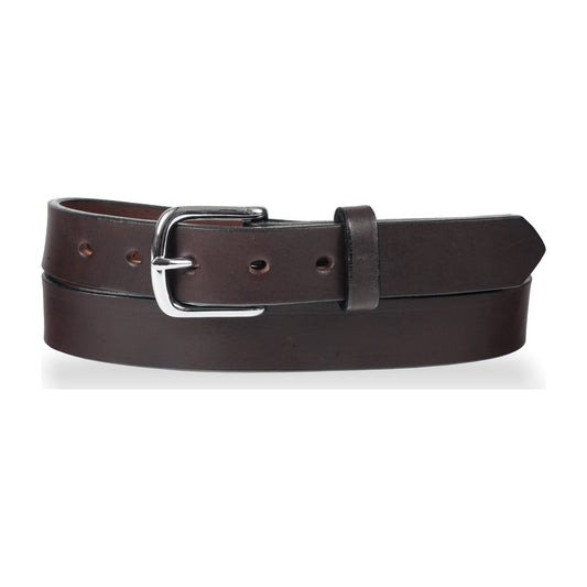 1 1/4" Plain Smooth Leather Dress Belt — Dark Brown — YourTack