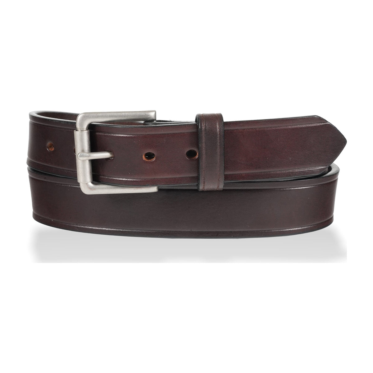 1 1/2" Heavy Duty Men's Leather Work Belt — Dark Brown — YourTack