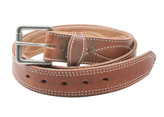 1 1/2" Decorative Figure 8 Stitching Men's Leather Work Belt — Sedona Hot Dip — YourTack