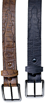 1.5" Gator Scalloped Overlay Belt — West Port Leon - 8244-tabs