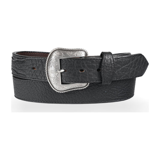 1.5" Bison Scalloped Overlay Belt — West Richland - Black