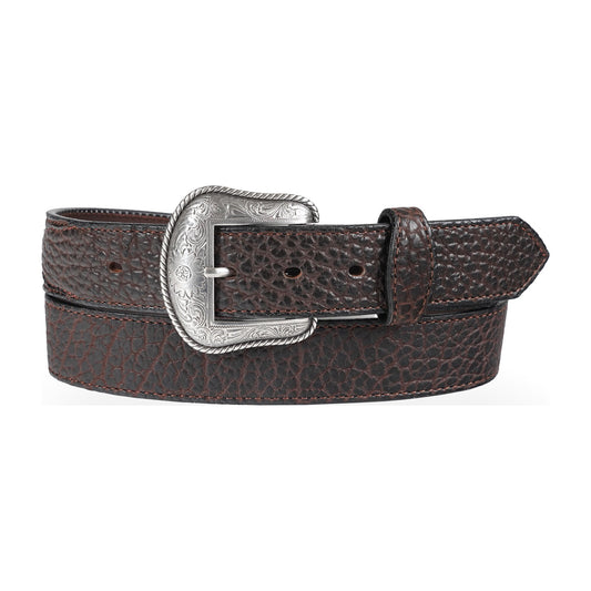 1.5" Bison Scalloped Overlay Belt — West Richland - Dark Brown