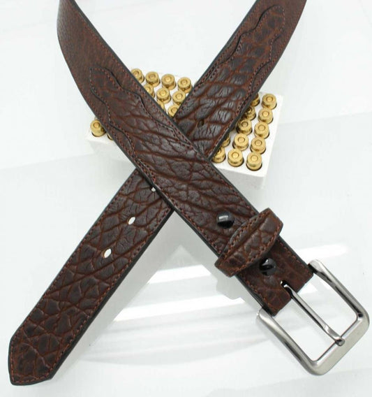 1 1/2" American Bison Casual/Dress Belt — Dark Brown — YourTack
