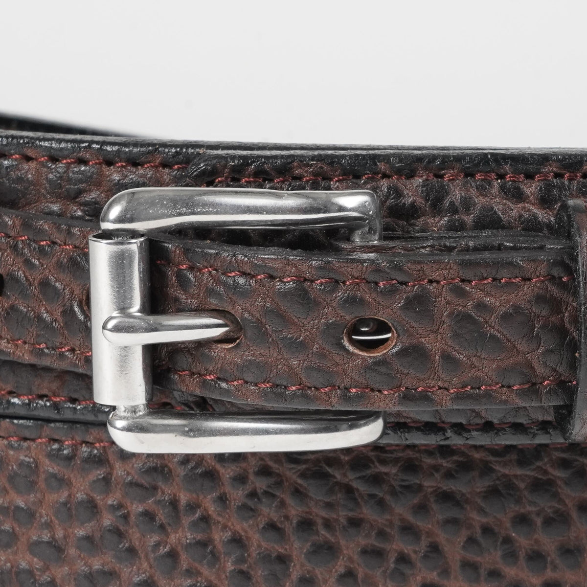 1 1/2" American Bison Ranger Belt — Dark Brown — YourTack — close-up