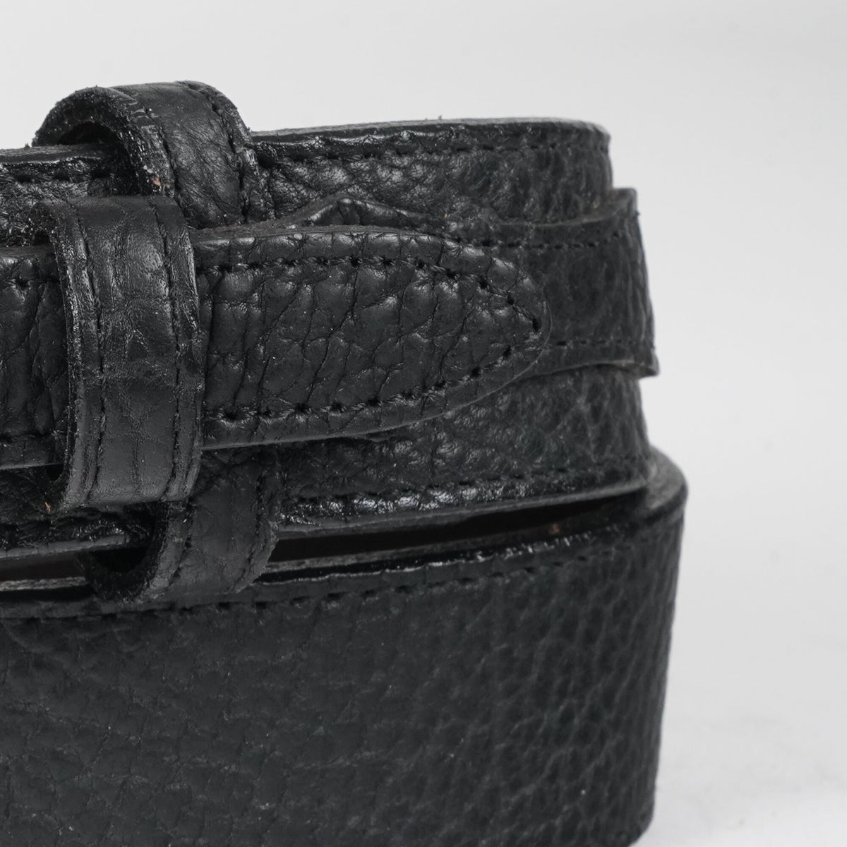 1 1/2" American Bison Ranger Belt — Black — YourTack — close-up