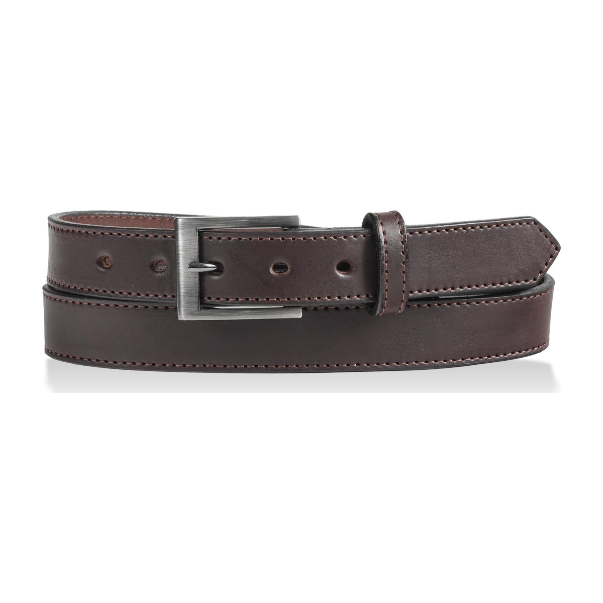 1 1/4" English Bridle Men's Leather Dress Belt - Dark Brown