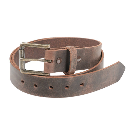 1 1/2" Casual Jean Distressed Leather Belt — Brown — YourTack