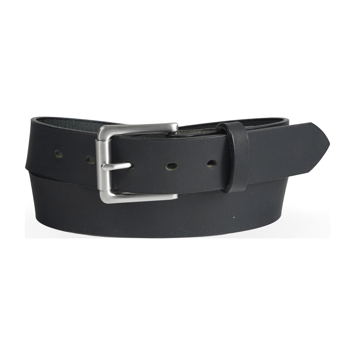 1 1/2" Casual Jean Distressed Leather Belt — Black — YourTack