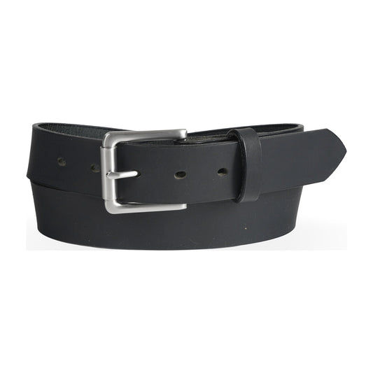 1 1/2" Casual Jean Distressed Leather Belt — Black — YourTack