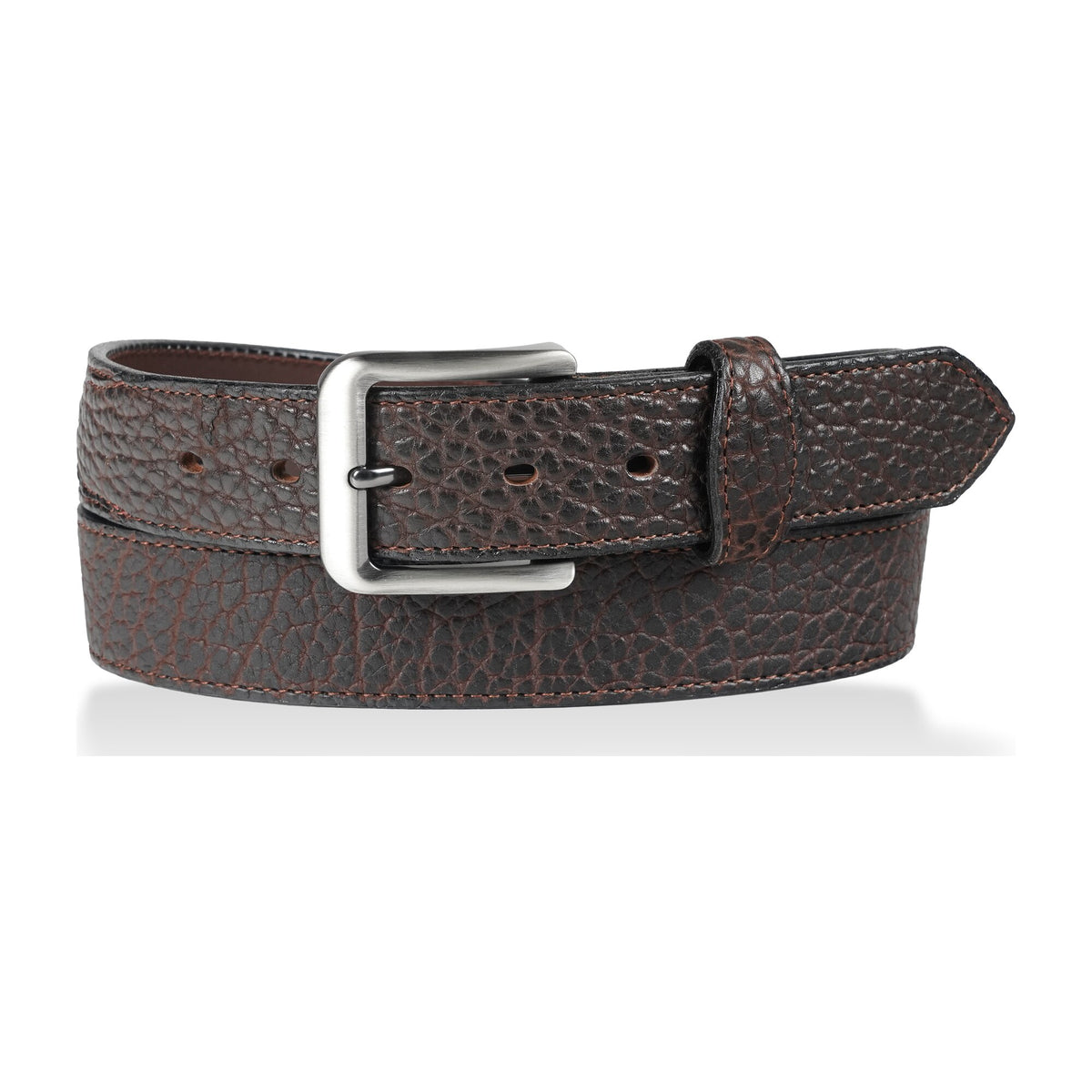 1 1/2" American Bison Casual/Dress Belt — Dark Brown — YourTack