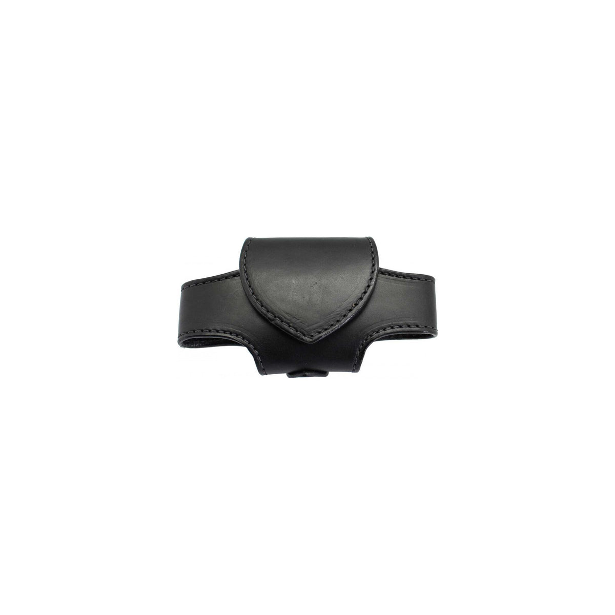 Horizontal Plain Leather Cell Phone Holster — Black — YourTack