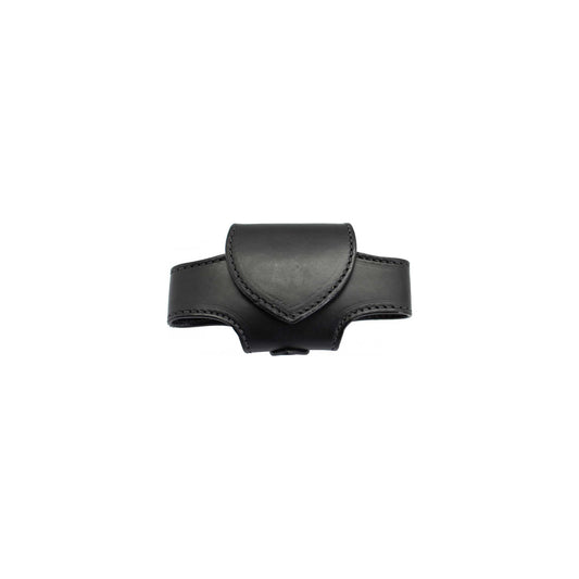 Horizontal Plain Leather Cell Phone Holster — Black — YourTack