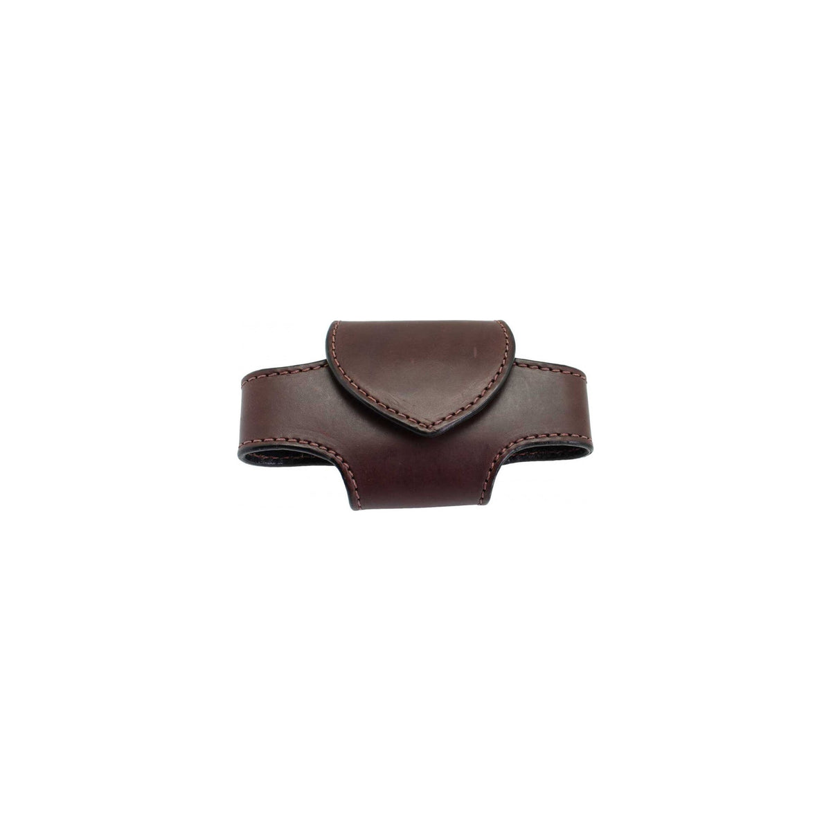 Horizontal Plain Leather Cell Phone Holster — Dark Brown — YourTack