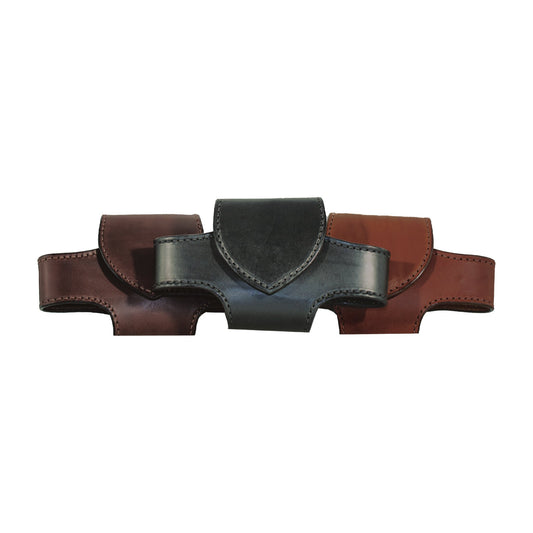Horizontal Plain Leather Cell Phone Holster