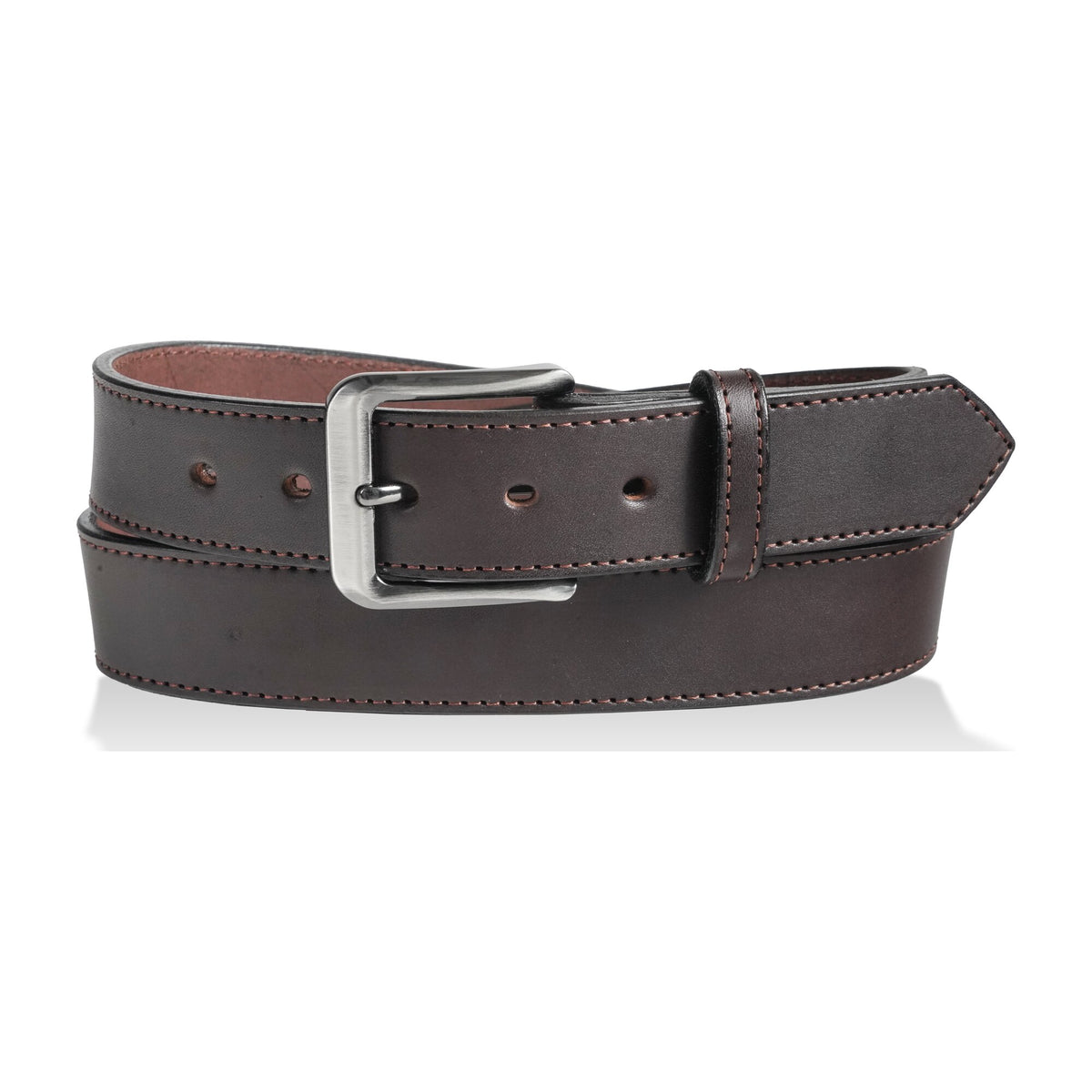 1 1/2" English Bridle Leather Dress Belt — Dark Brown — YourTack