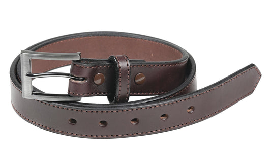 1 1/4" English Bridle Men's Leather Dress Belt — Dark Brown — YourTack