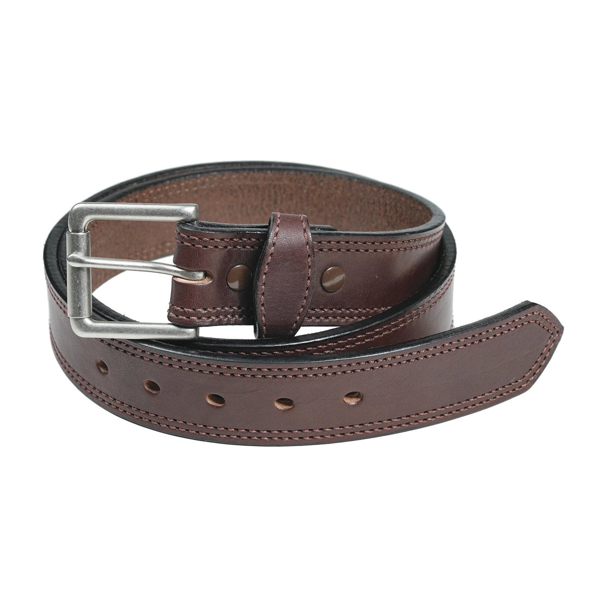 1 1/2" Double Stitched Men's Harness Leather Work Belt