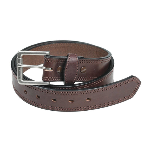 1 1/2" Double Stitched Men's Harness Leather Work Belt