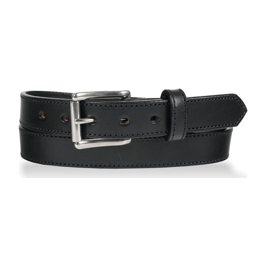 1 1/4" Stitched Leather Heavy Duty Work Belt — Black — YourTack