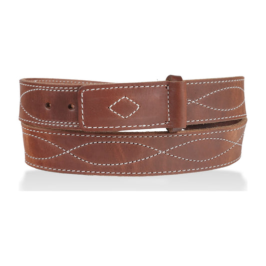 1 1/2" Figure 8 Stitching Men's Mechanics Style Leather Belt — Sedona Hot Dipped — YourTack