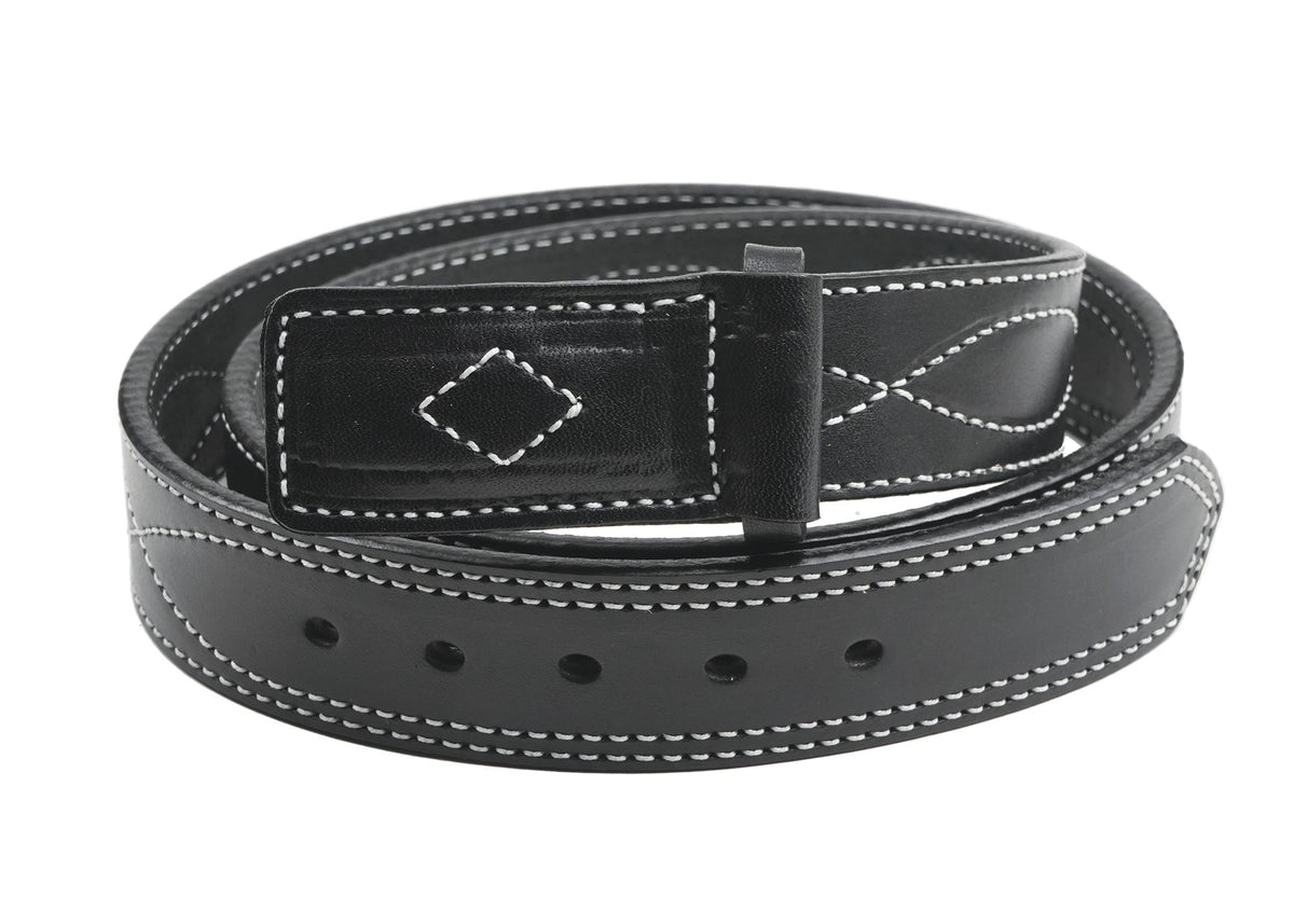 1 1/2" Figure 8 Stitching Men's Mechanics Style Leather Belt - YourTack