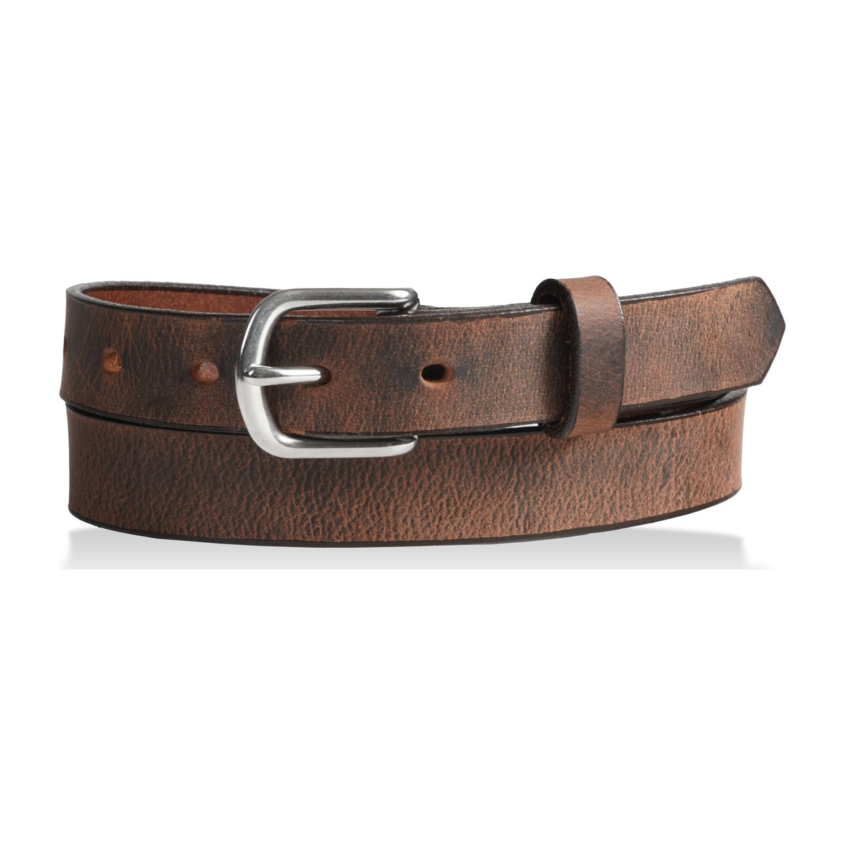 Umstead — 1" Classic Smooth Youth Belt — Distressed Brown — YourTack