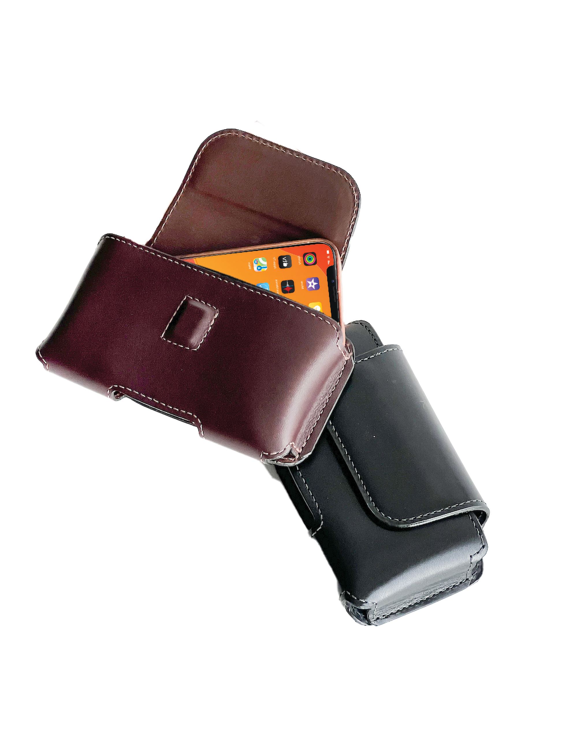 Cell Phone Leather Belt Holster Horizontal Heavy Duty Case YourTack Cell Phone Leather Belt Holster Horizontal Heavy Duty Case YourTack