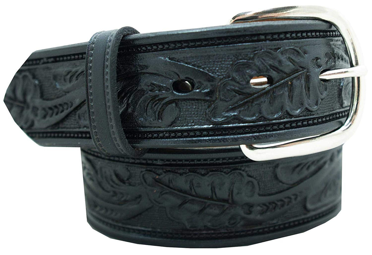 1 1/2" Oak Leaf Embossed Classic Western Casual Belt - YourTack