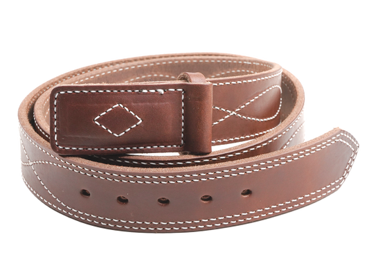 1 1/2" Figure 8 Stitching Men's Mechanics Style Leather Belt - YourTack