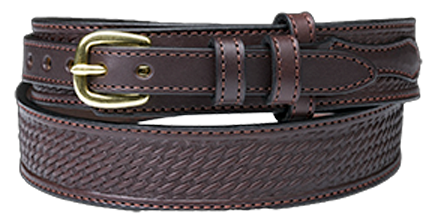 BLACK BRAIDED LEATHER RANGER BELT